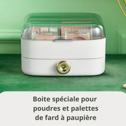 boite pour ranger le maquillage fard ecru