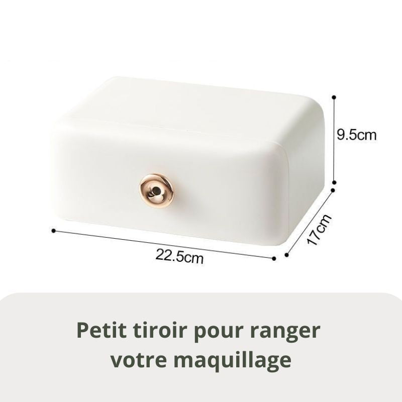 boite pour ranger le maquillage tiroir ecru