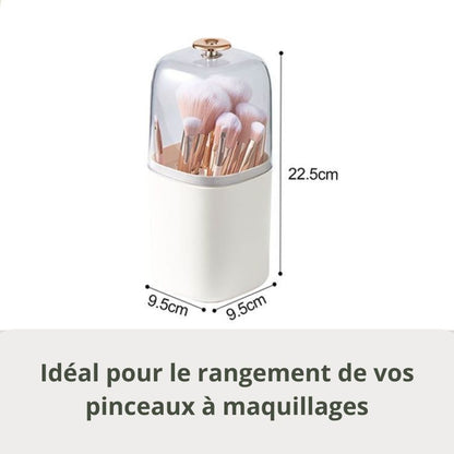 boite rangement maquillage pot a pinceaux ecru