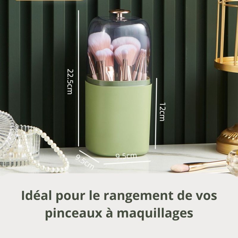 boite rangement maquillage pot a pinceaux vert