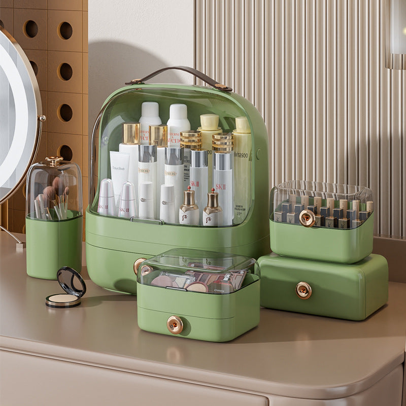 boite rangement maquillage premium collection entiere verte