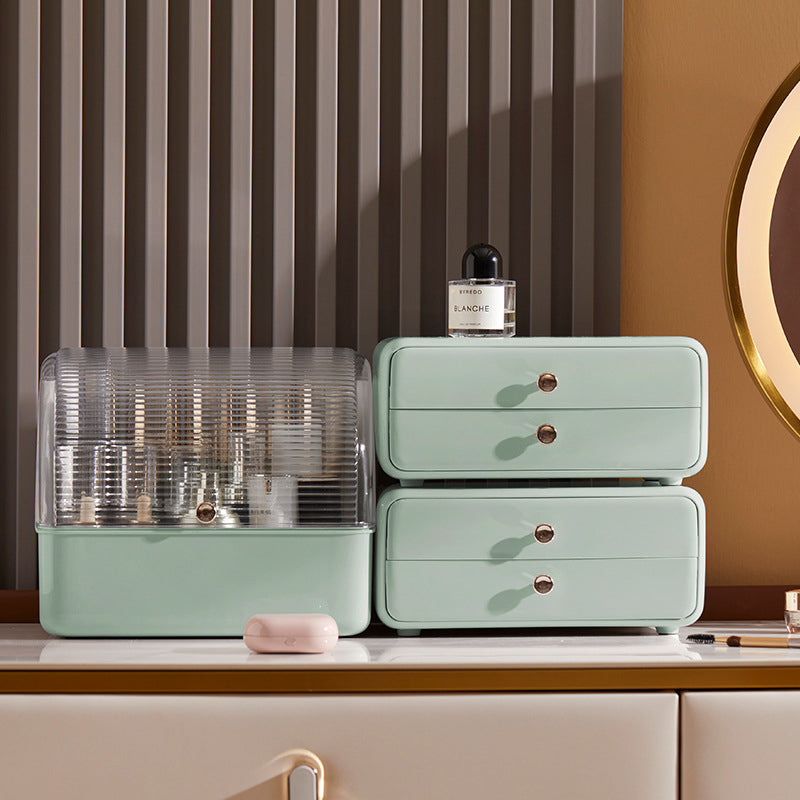 boite rangement maquillage vert demo 3 modules