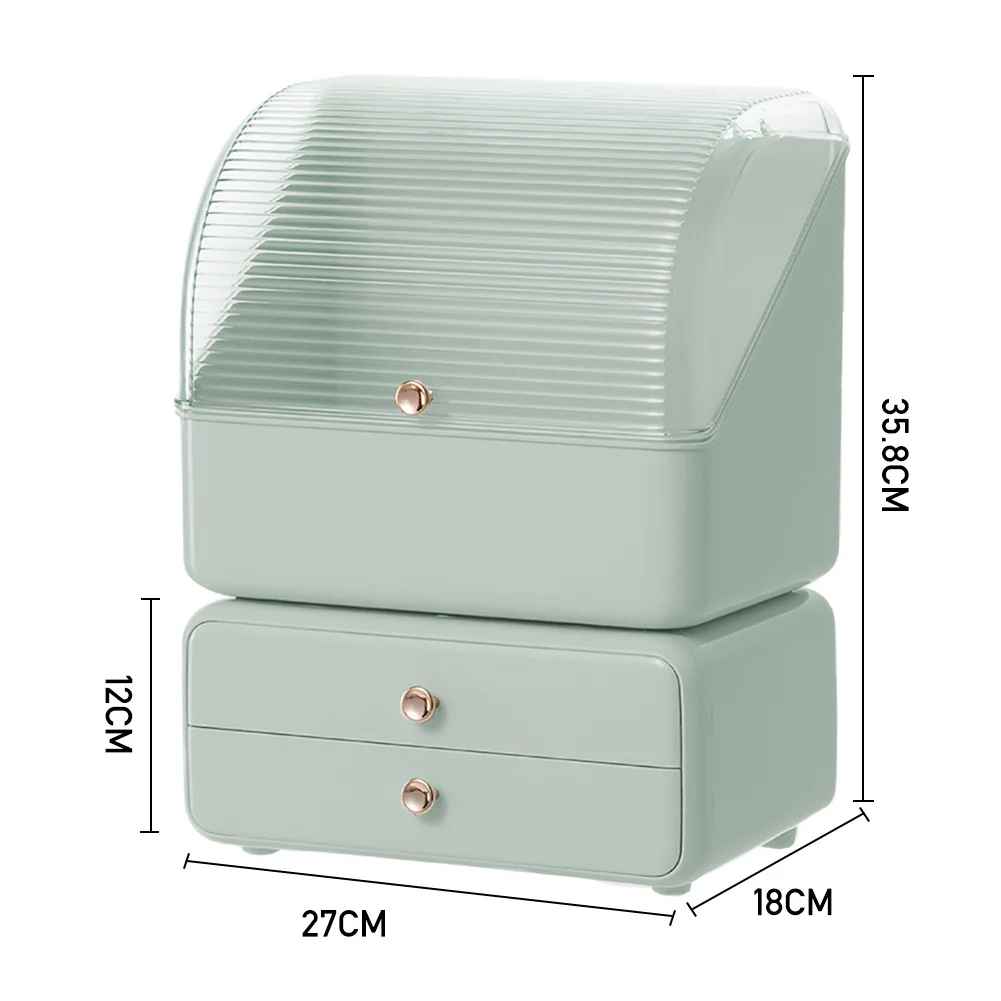 boite rangement maquillage vert dimensions