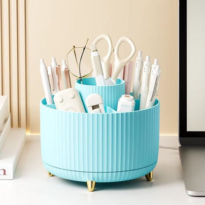 Organisateur de maquillage bleu clair