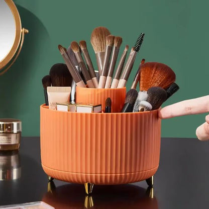 Organisateur de maquillage orange corail