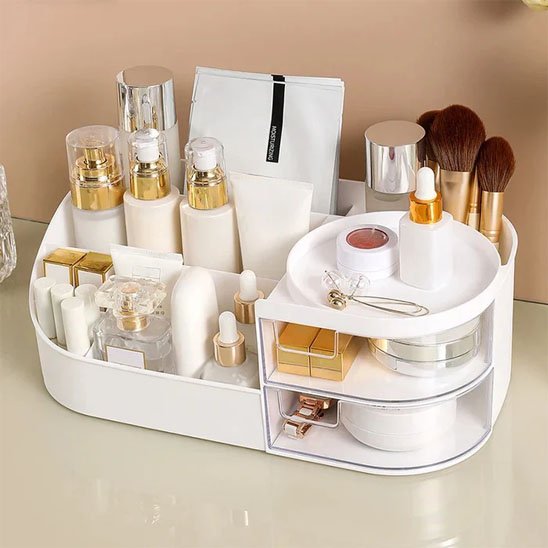 Organisateur maquillage blanc