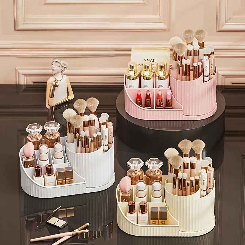 organisateur maquillage rotatif 3 couleurs