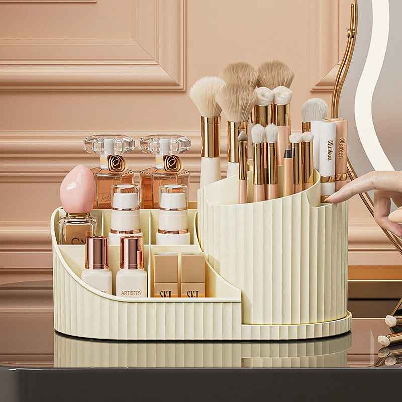 organisateur maquillage rotatif creme face