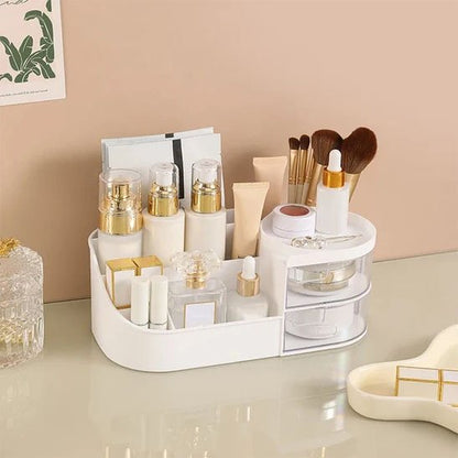 Organisateur maquillage sur commode