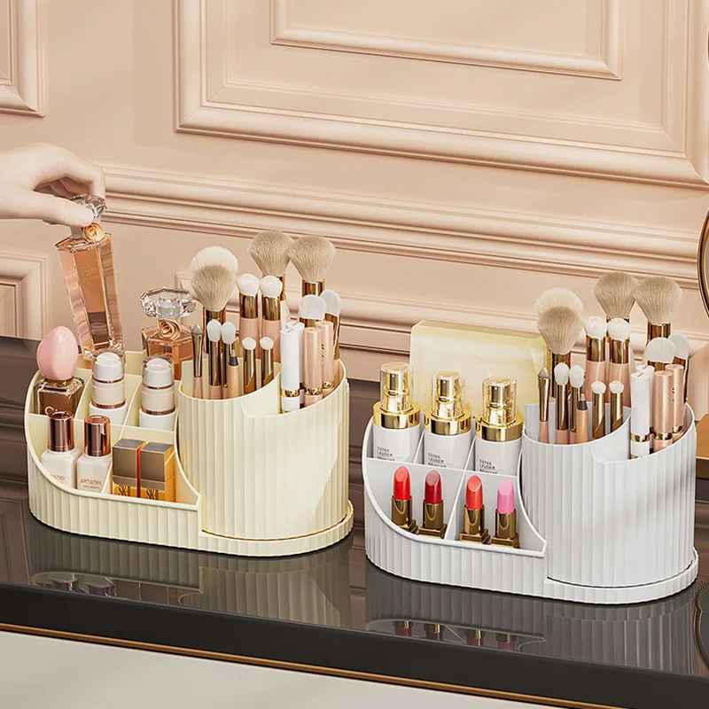 organisateur rotatif blanc creme