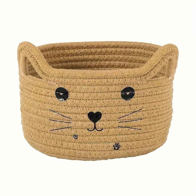 panier de rangement chat beige