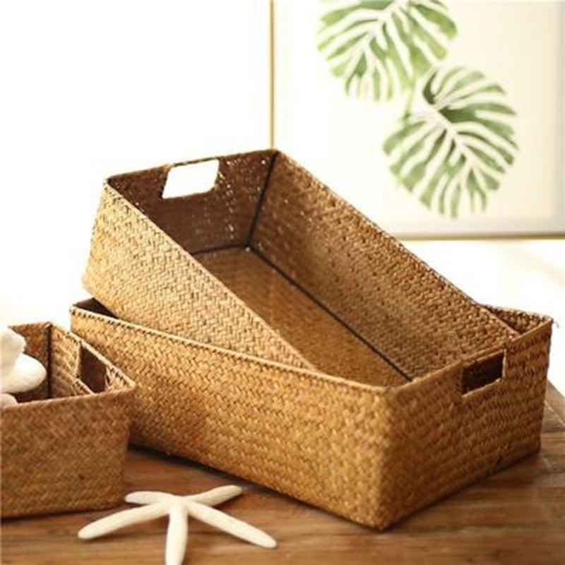 panier de rangement osier 2 modeles etoile de mer