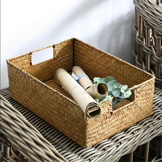 panier de rangement présentation avec papiers