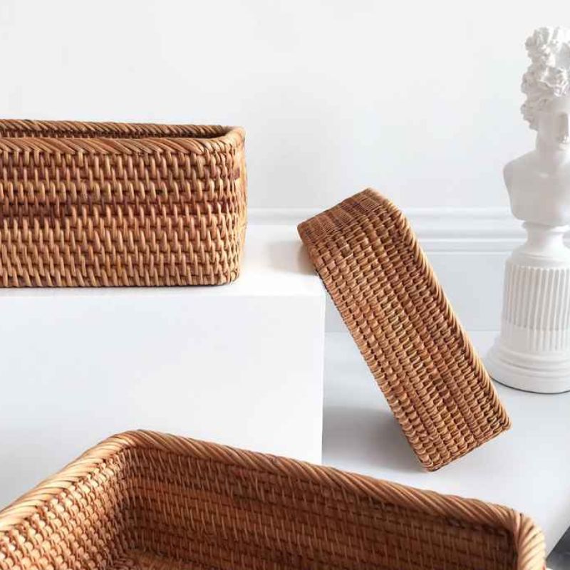 panier en osier presentation 3 tailles