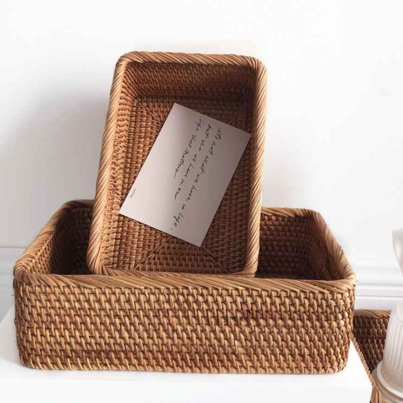 panier en osier salle de bain 2 modeles