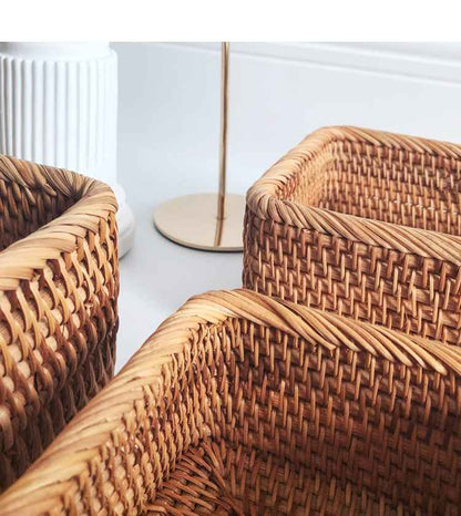 panier en osier salle de bain details