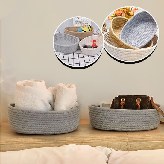 Panier rangement salle de bain gris 2 modèles