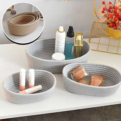 Panier rangement salle de bain gris 3 tailles
