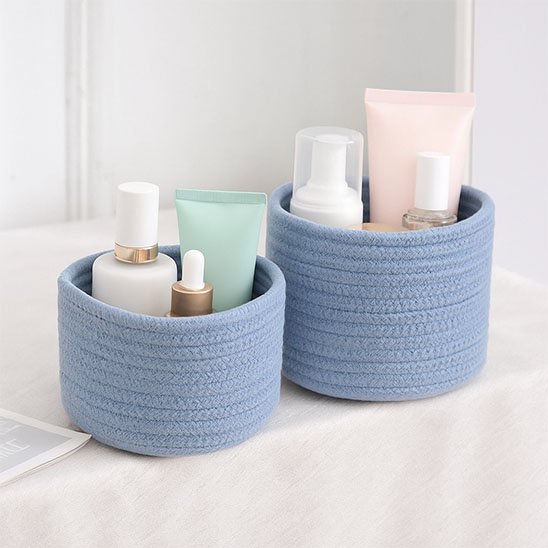 Paniers de rangement set de 2 bleus