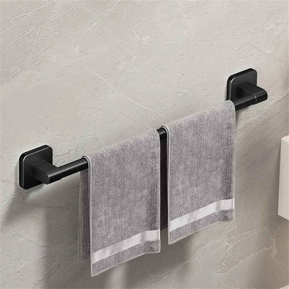 porte serviette mural noir 2 serviettes