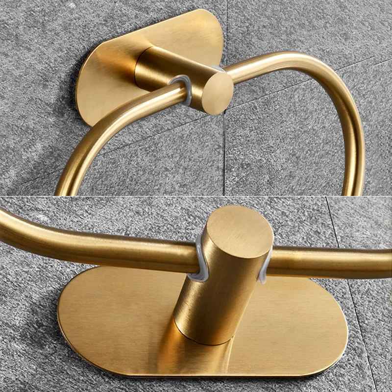 porte serviette ovale dore details