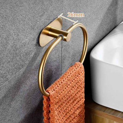 porte serviette ovale dore mesurer mur