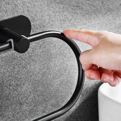 porte serviette ovale noir detail