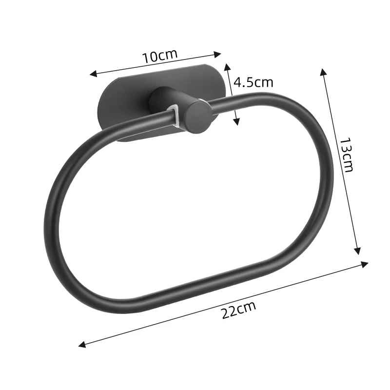 porte serviette ovale noir dimensions