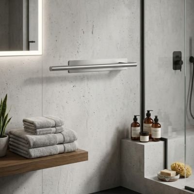 Porte serviette salle de bain acier inoxydable