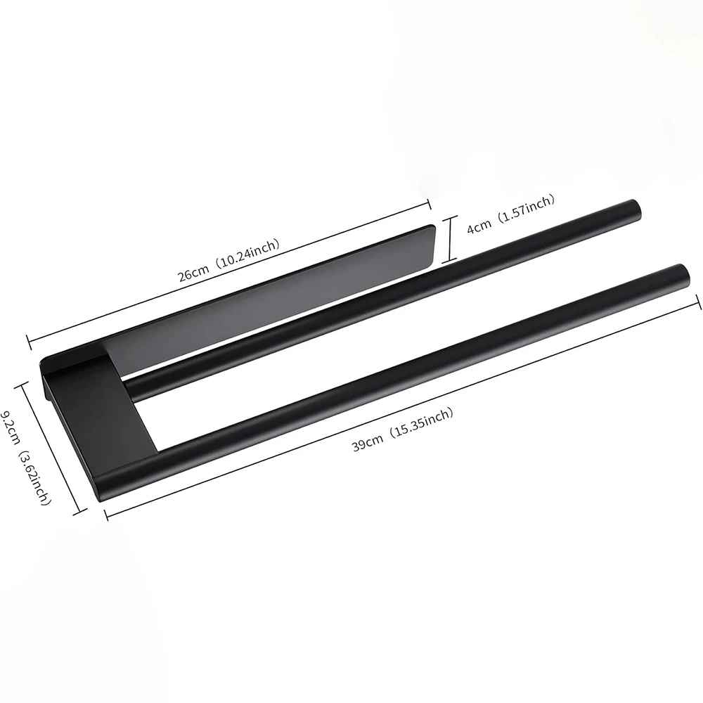 porte serviette salle de bain double barre noir dimensions