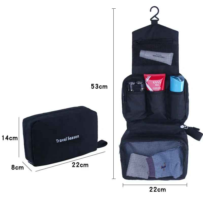 trousse de toilette elegance pliable noir dimensions
