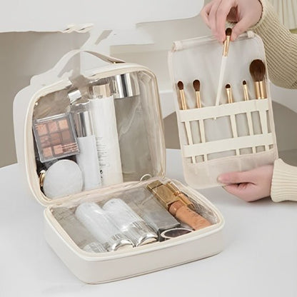 Trousse de toilette femme blanc femme demo insert pinceaux