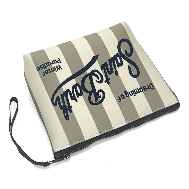 trousse de toilette femme saint barth rayee girs blanc