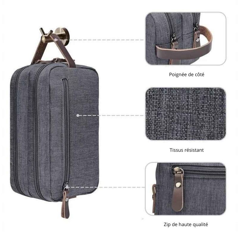 trousse de toilette homme details exterieur
