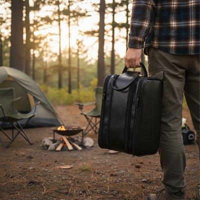 Trousse de toilette homme portee main noire