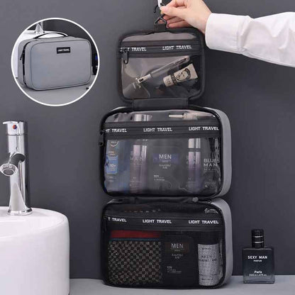 trousse de toilette homme rigide couleur grise