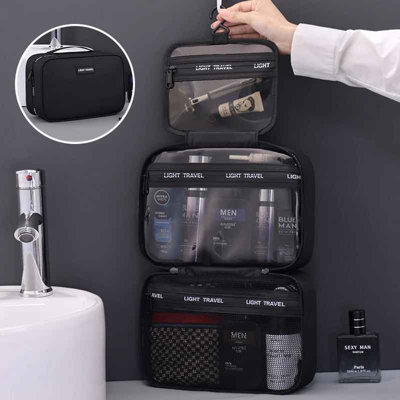 trousse de toilette homme rigide couleur noir