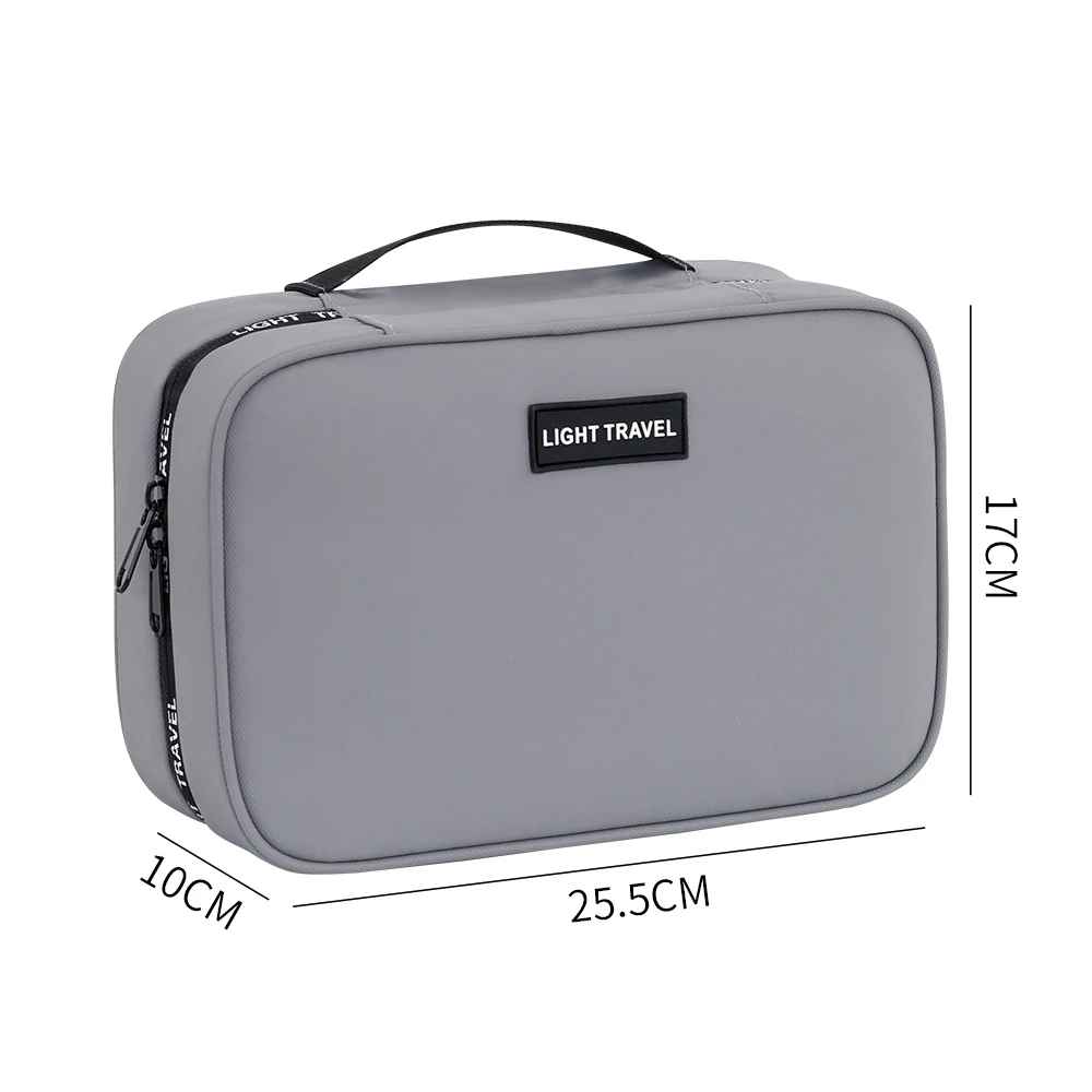 trousse de toilette homme rigide grise dimensions