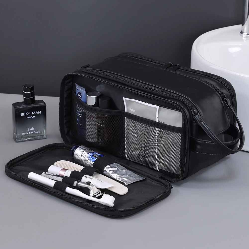 trousse de toilette voyage noir vue filet