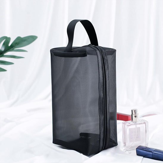 Trousses maquillage  en tissus transparent taille L