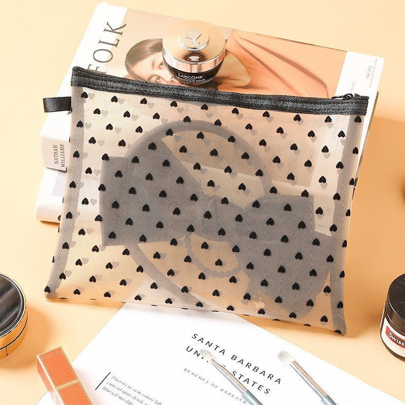 trousses maquillage mesh coeurs grande