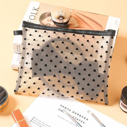 trousses maquillage mesh coeurs grande
