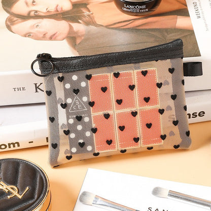 trousses maquillage mesh coeurs petite